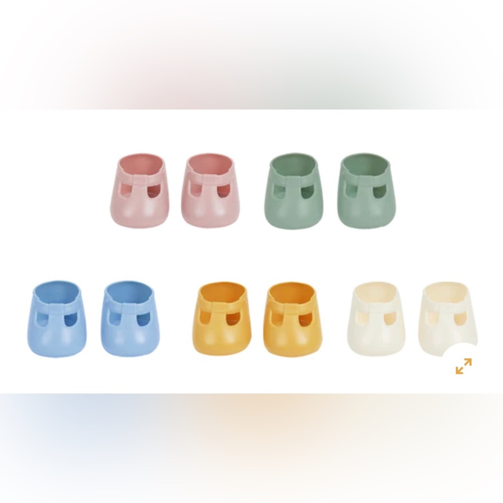 OlliElla Doll Shoes- Pastel Pink, Green, Blue, Yellow, Cream